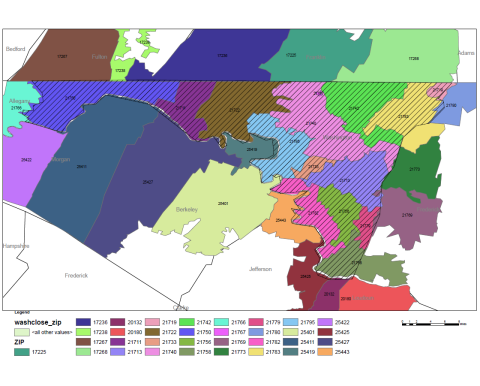 Map of Washington County